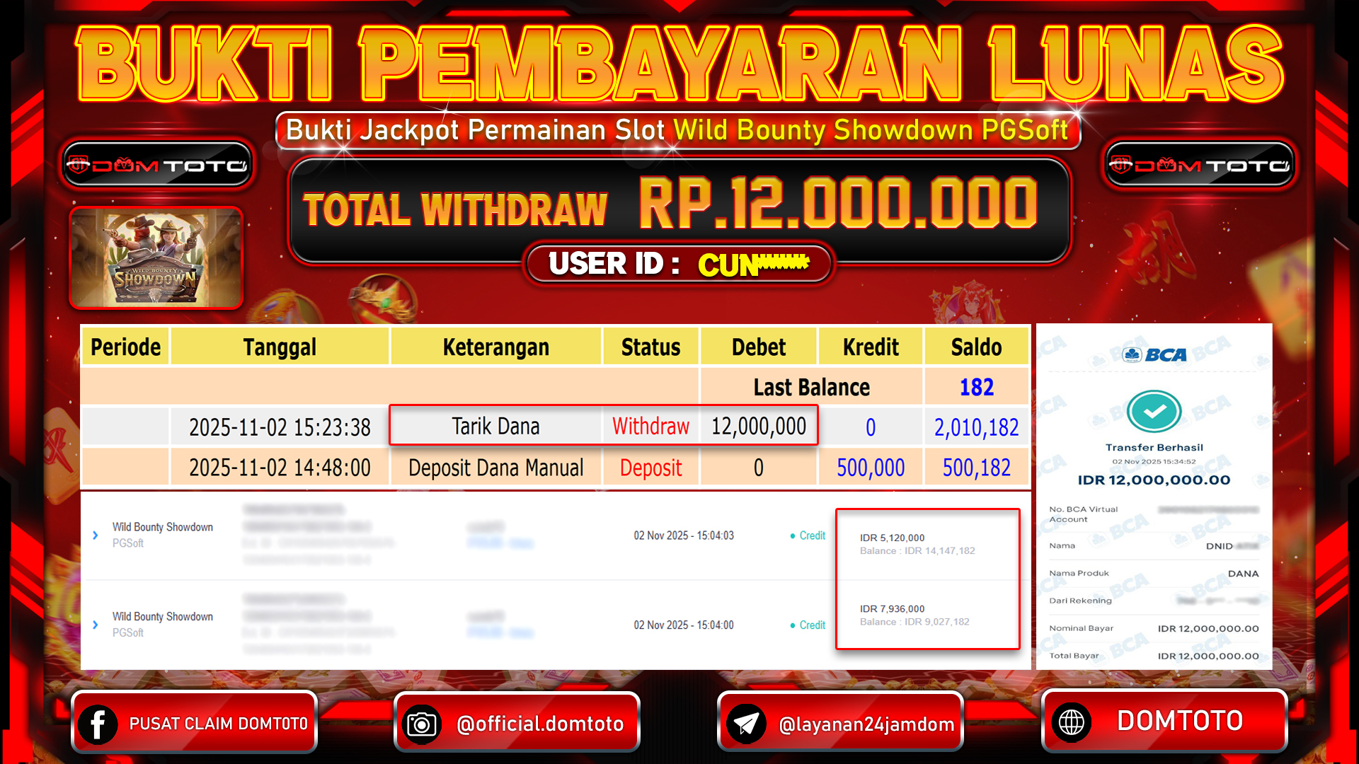 JACKPOT SLOT Wild Bounty Showdown PGSoft 02 NOVEMBER 2025